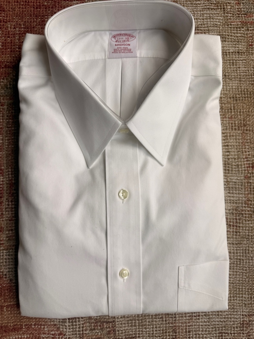 Madison White Men's Dress Shirt - Classic Point Collar